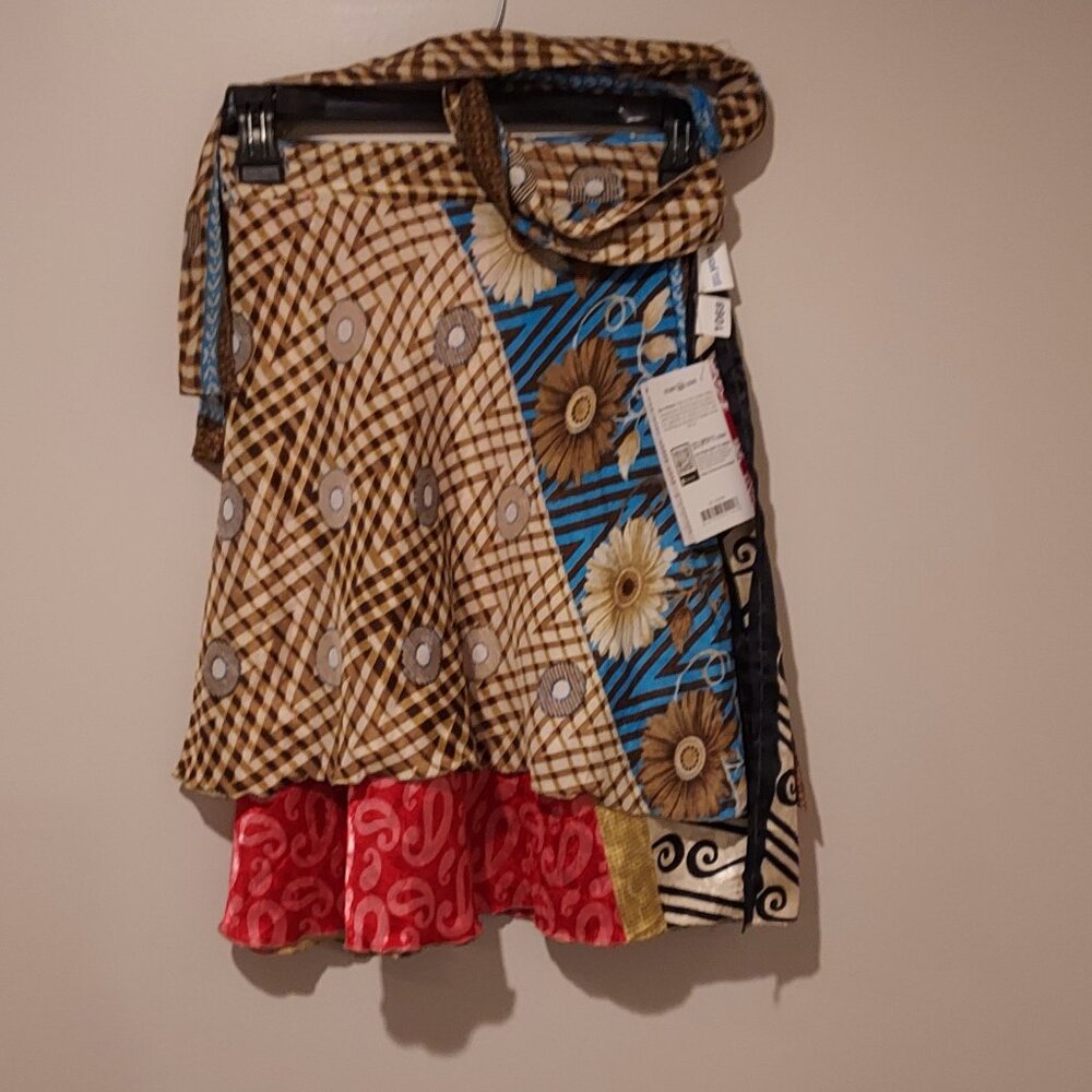 Darn Good Yarn Silk Sari Wrap Skirt